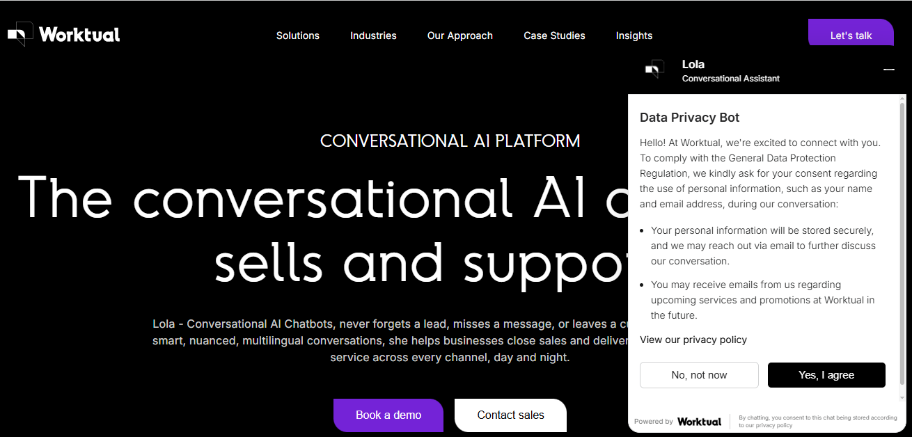 worktual ai ecommerce chatbot