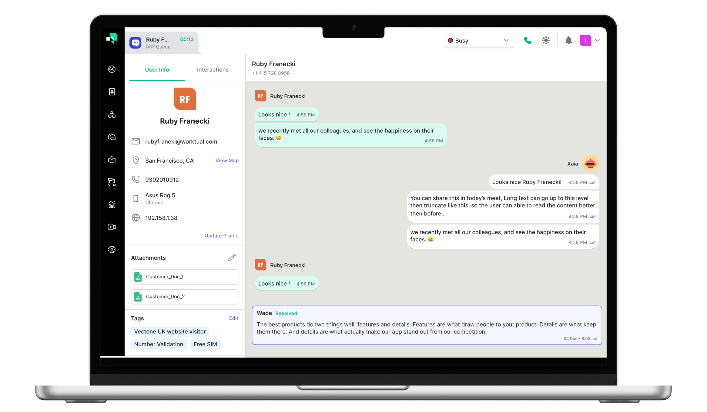 Interactive Voice Response